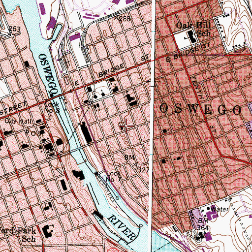 Topographic Map of Trinity United Methodist Church, NY