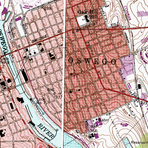 Topographic Map of Saint Peter's Parish Hall, NY