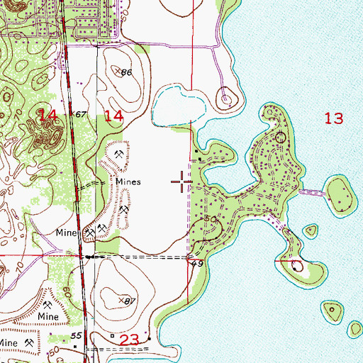 Topographic Map of Church Without Walls, FL