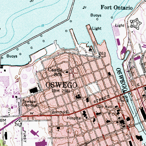 Topographic Map of Fort George (historical), NY