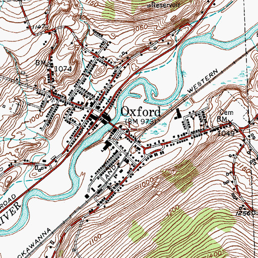 Topographic Map of First Congregational Church, NY