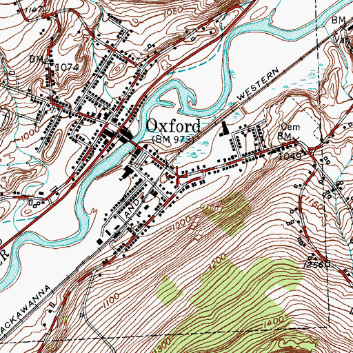 Topographic Map of Saint Pauls Episcopal Church, NY