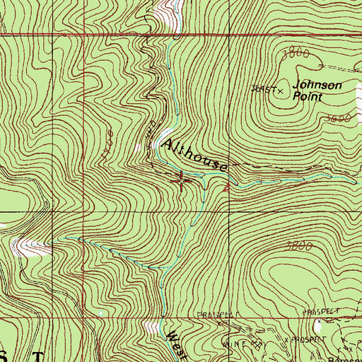Topographic Map of West Fork Althouse Creek, OR