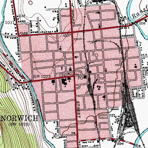 Topographic Map of West Park, NY
