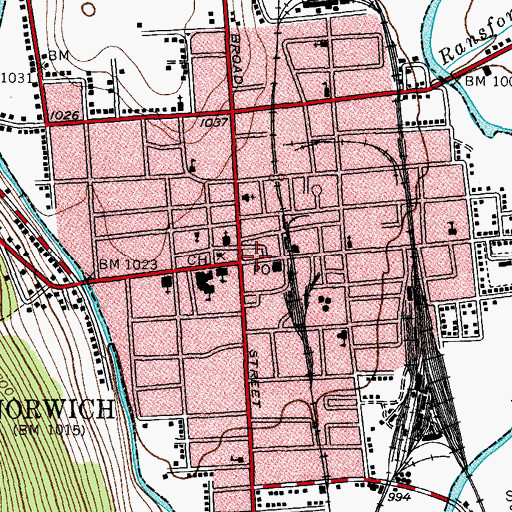 Topographic Map of East Park, NY