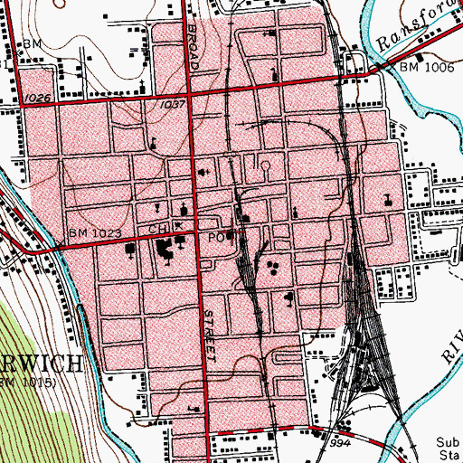 Topographic Map of Norwich Club, NY