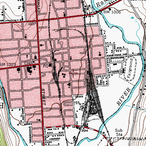 Topographic Map of Calvary Baptist Church, NY