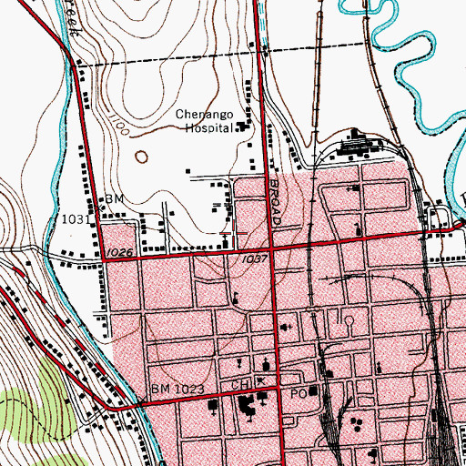 Topographic Map of Saint Pauls Parochial School, NY
