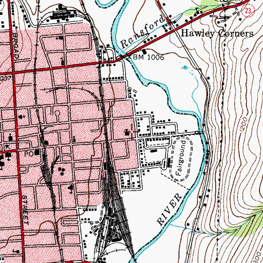 Topographic Map of Ward School Number 5 (historical), NY