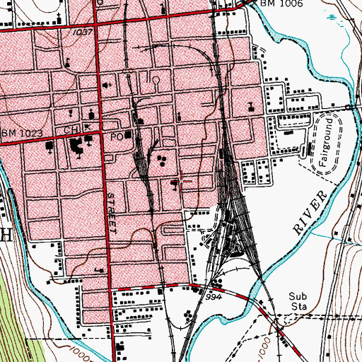 Topographic Map of Ward School Number 1 (historical), NY