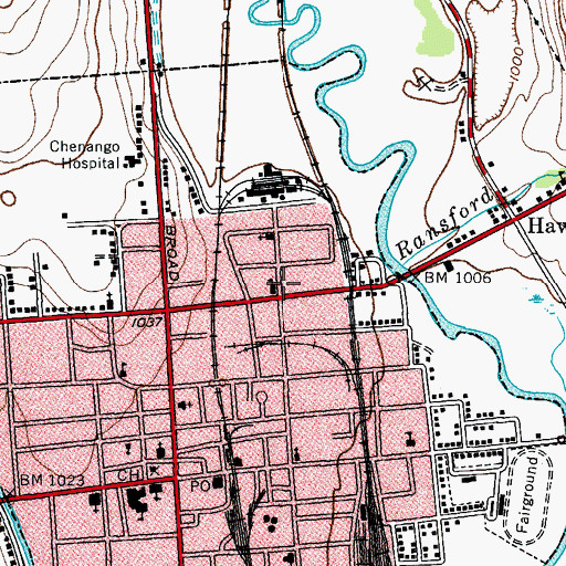 Topographic Map of Ward School Number 2 (historical), NY