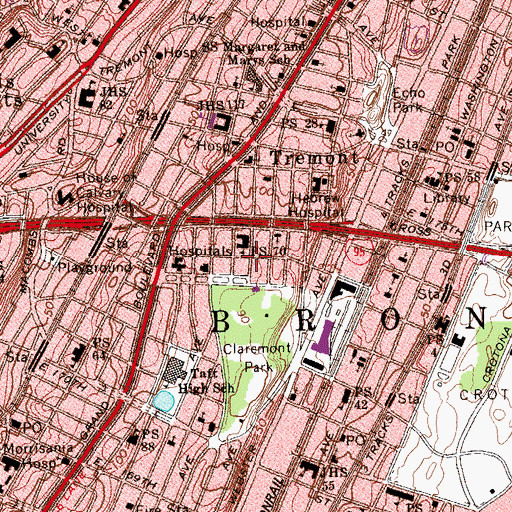 Topographic Map of Garden of Life, NY