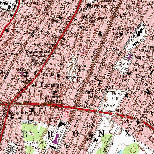 Topographic Map of O'Brien Oval, NY