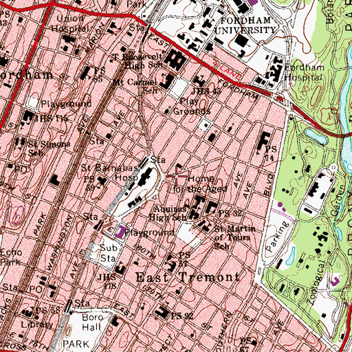 Topographic Map of D'Auria-Murphy Triangle, NY