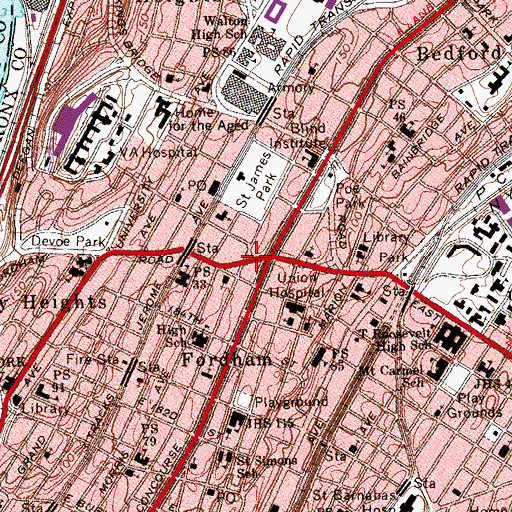 Topographic Map of Muller Triangle, NY