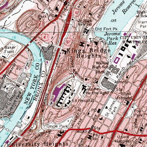 Topographic Map of John R Brown Triangle, NY