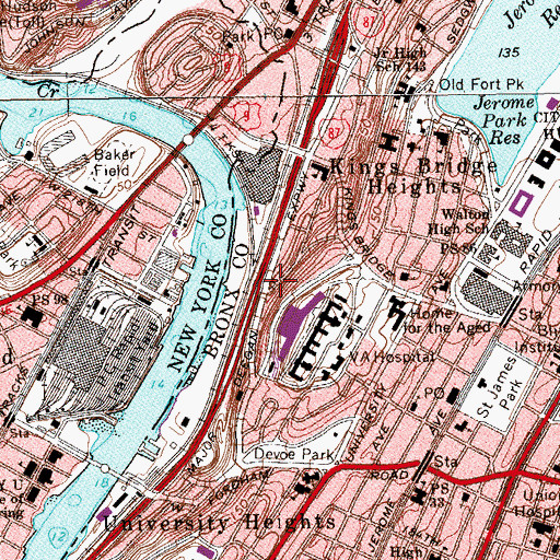 Topographic Map of Heath Triangle, NY