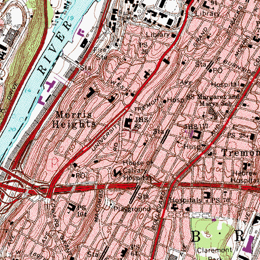Topographic Map of Galileo Park, NY