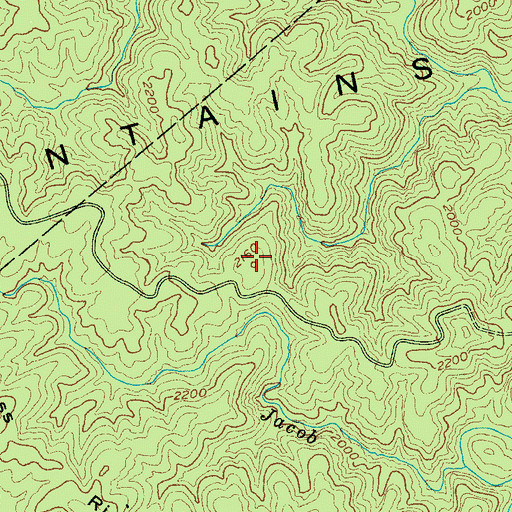 Topographic Map of South Mountains State Park, NC