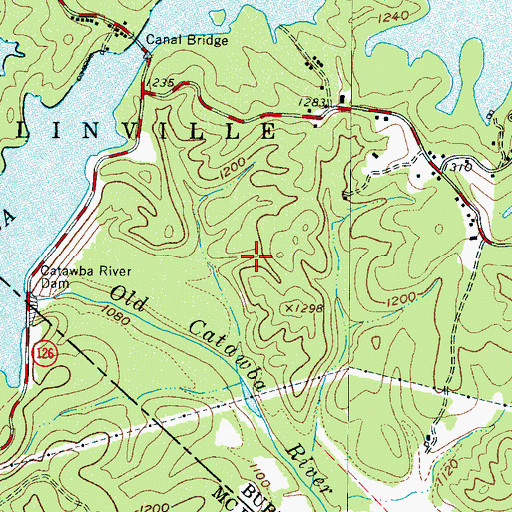 Topographic Map of Lake James State Park, NC