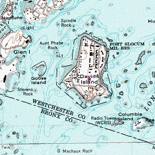 Topographic Map of DeCamp General Hospital (historical), NY