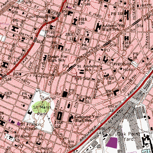 Topographic Map of Jardin Criollo, NY