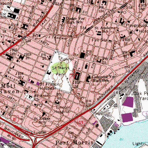 Topographic Map of I Am Park, NY