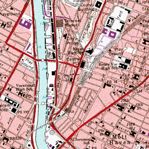 Topographic Map of Garrison Playground, NY