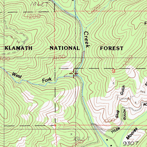 Topographic Map of West Fork Rattlesnake Creek, CA
