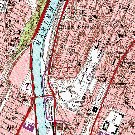 Topographic Map of El Bohio Garden, NY