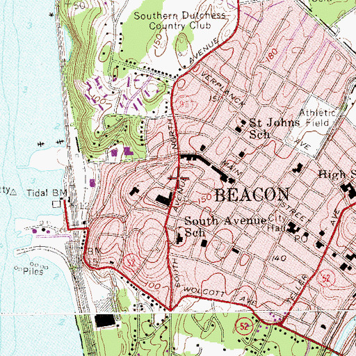 Topographic Map of Saint Andrews Episcopal Church, NY