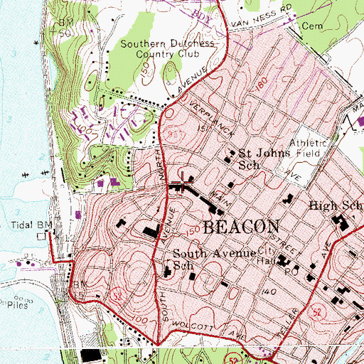 Topographic Map of Star of Bethlehem Baptist Church, NY