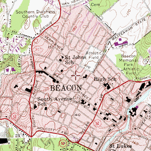 Topographic Map of First Church of God in Christ, NY