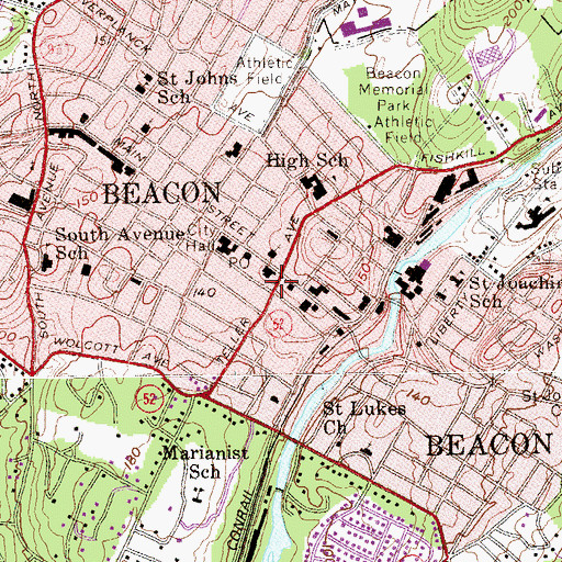 Topographic Map of First Nazarene Church, NY