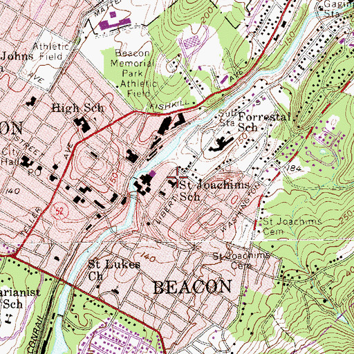 Topographic Map of Saint Joachim's Roman Catholic Church, NY