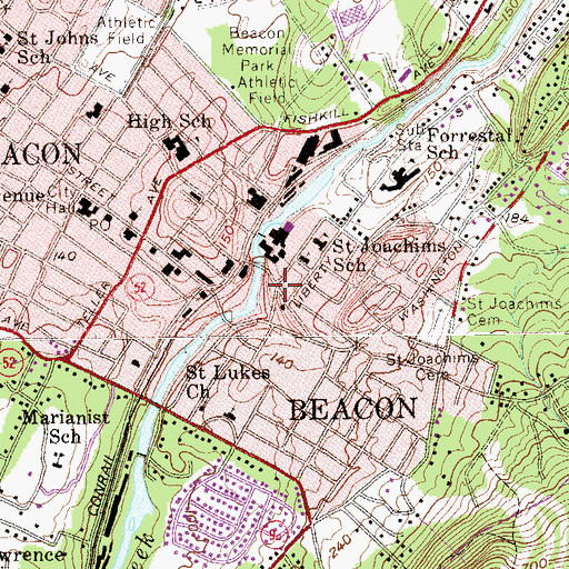 Topographic Map of Fountain Square, NY