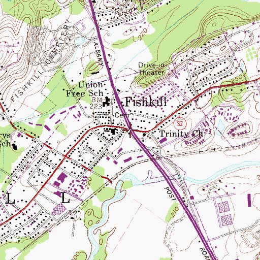 Topographic Map of Blodgett Memorial Library, NY
