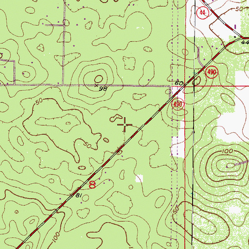 Topographic Map of Saint Scholastica Roman Catholic Church, FL