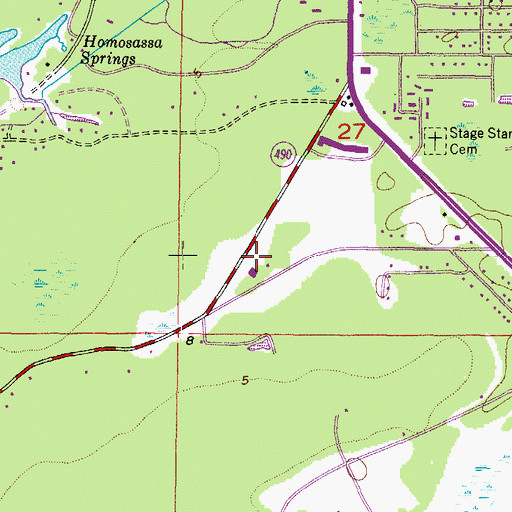 Topographic Map of First United Methodist Church, FL
