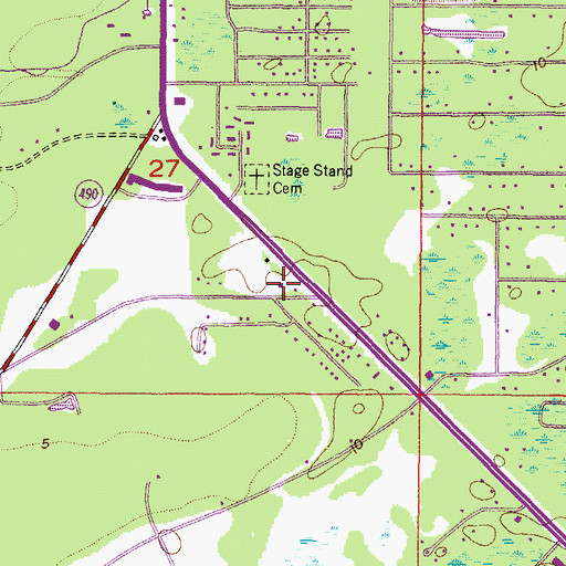 Topographic Map of Homosassa Church of God, FL