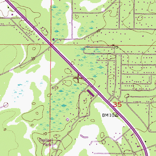 Topographic Map of Suncoast Baptist Church, FL