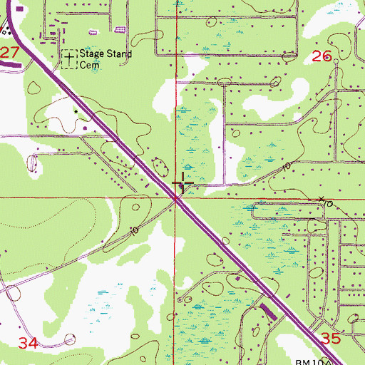 Topographic Map of Christian Center Church, FL