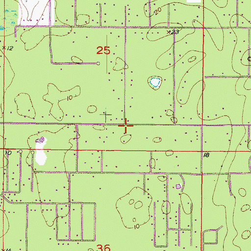 Topographic Map of Grace Bible Church, FL