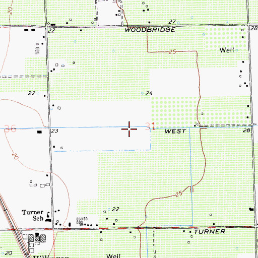 Topographic Map of West Main Canal, CA