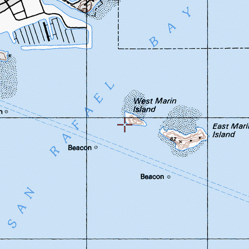 Topographic Map of West Marin Island, CA