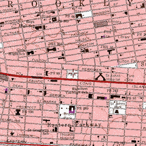 Topographic Map of Brooklyn Orphan Asylum (historical), NY