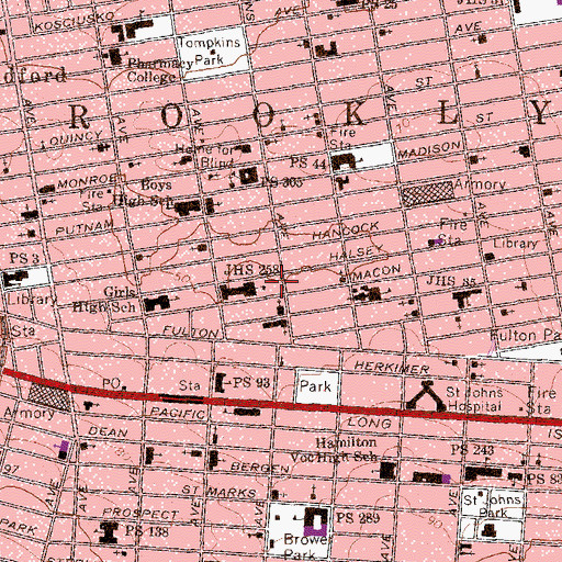 Topographic Map of David Ruggles Playground, NY