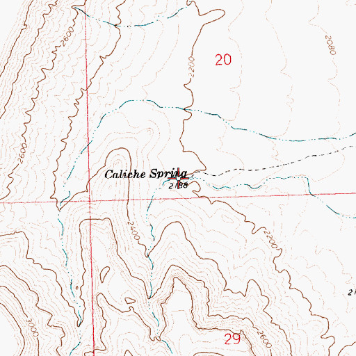 Topographic Map of Caliche Spring, AZ