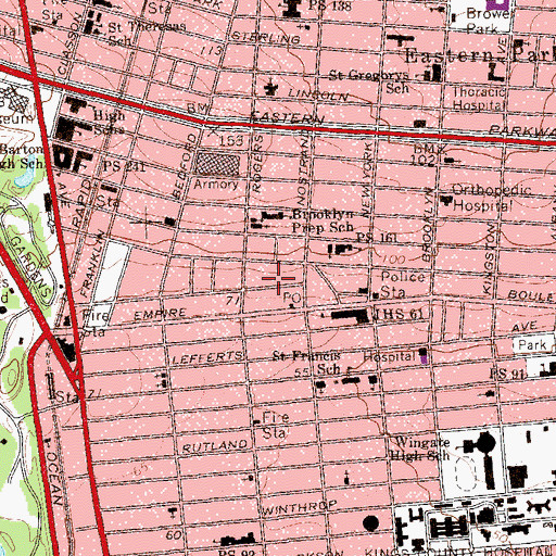 Topographic Map of Doger Playground, NY