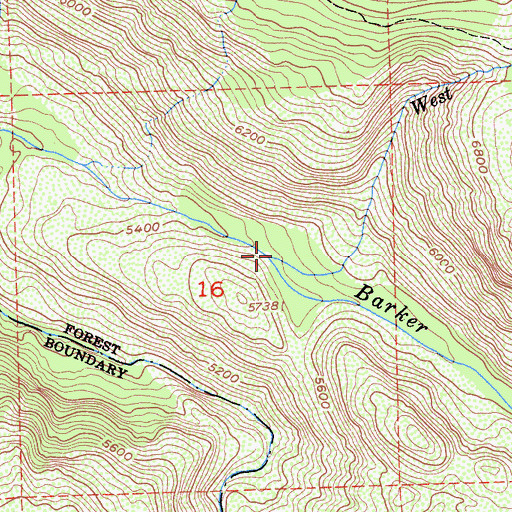 Topographic Map of West Meadow Creek, CA